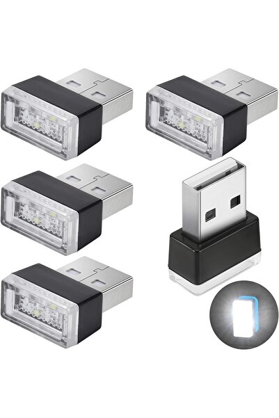 CTRICALVER Led for Car, 5 Pcs White LED Atmosphere Lights, Ambient Lighting C...