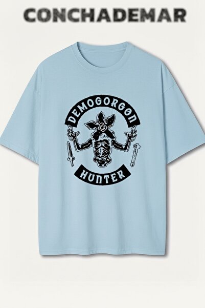 Vordevia Stranger Things Demogorgon Printed Premium Oversized Cotton Lu T-Shirt