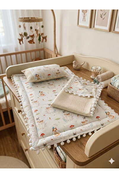 Wenaris طقم حفاضات أطفال مع بطانية، وسادة، وسادة أطفال، حديثي الولادة، مهد، م...