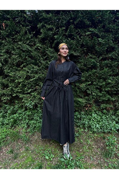 dimoroffical Belt Detailed Denim Dress