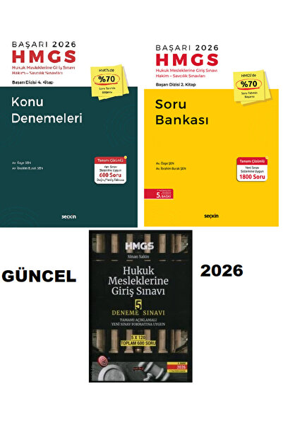 Seçkin Yayınları BAŞARI HMGS Soru Bankası+Konu Denemesi Hmgs+ Savaş Hmgs 5 DE...