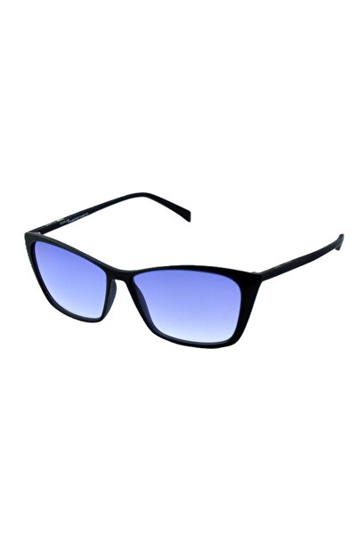 Italia Independent 0034 13 021 Cat Eye Black Square Blue Unisex Sunglasses