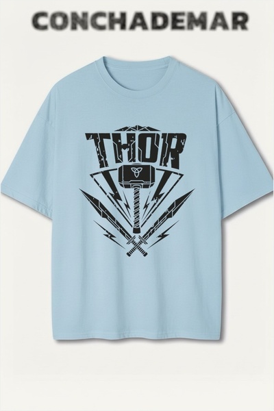 Vordevia Thor Printed Premium Oversized Cotton Lu T-Shirt