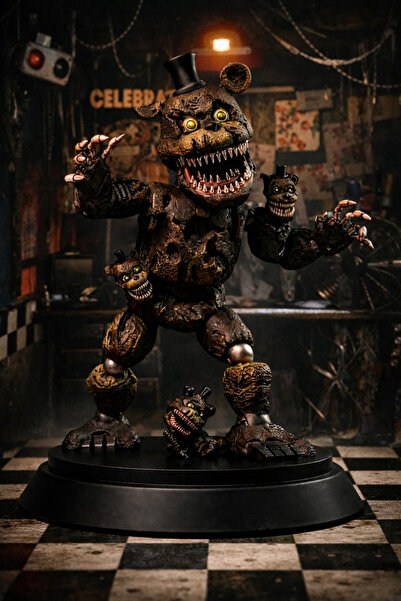 3D Nightmare Freddy | Five Nights at Freddy's Diorama Figür/Heykel | 16cm