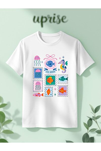 Vordevia Sea Lover Printed Cotton Lu Oversized T-Shirt