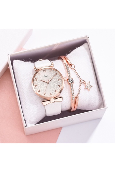 GENERAL Jade women's watch with Leather strap and bracelet