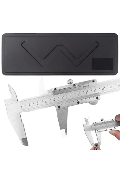 NO BRAND Subler Vernier din oțel inoxidabil, 150 mm, subler de precizie cu șu...