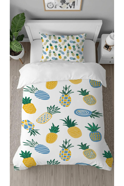 GREENDECOR Pineapple Sweet Fruit Patterned Digital Print Pieces Specially Des...