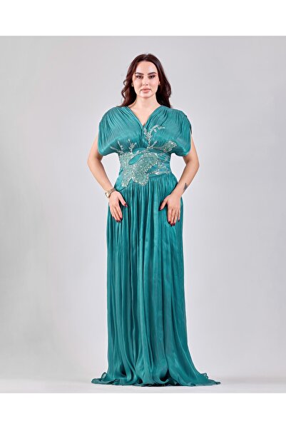 Opera Fashion Organza evening dress with Ceylon embroidery