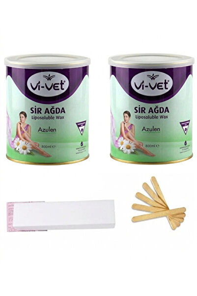 Vi-vet Konserve Sir Ağda Azulen 240ml 2'li Set + Ağda bezi ve Spatula