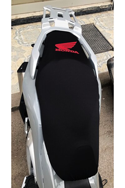 Honda PCX ACTİVA DİO TÜM YILLARA UYUMLU KOLTUK SELE KILIFI (SİYAH) KIRMIZI BASKI