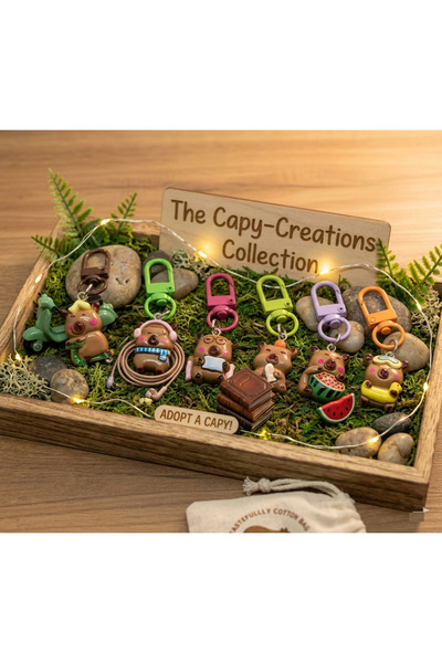 Luxmon Capybara (Kapibara) Zipper Bag Clothes Ornaments 6 Pieces