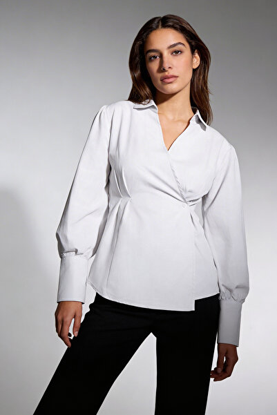 Şiir Wenta Slim Fit Battery Detail Double-Breasted Single Button Long Sleeve ...