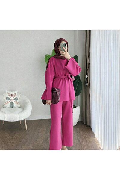 AKIZER Scuba Fabric Double Hijab Bottom and Top Set