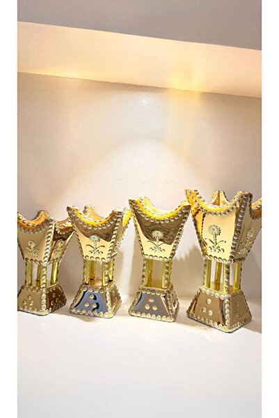GENERAL Seven and Palm Gold Incense Burner Set (4 pieces)