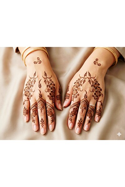 Ramadan Floral Henna Stencil Sheet 2 pcs Set