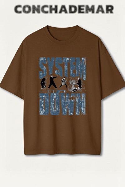 Vordevia Σίστημα Οφ και Οφ με τύπωμα Πρέμιουμ oversized Βαμβάκι lu Μπλουζάκι