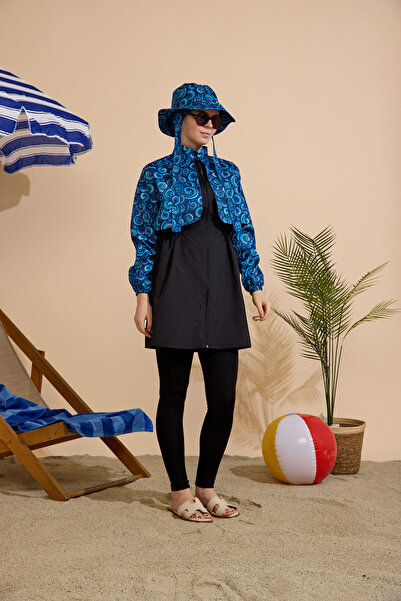 GAVLİA Women's Hijab Swimsuit Set of 5, Full Coverage with Zipper..