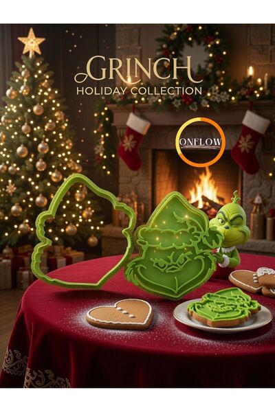 Onflow قالب تشكيل عجين الكوكيز على شكل شخصية غرينش