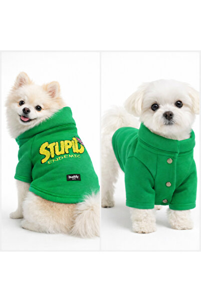 Buddy Store Hakim Yaka Kedi ve Köpekler için Nakışlı Ceket - Warm Flex Koleks...