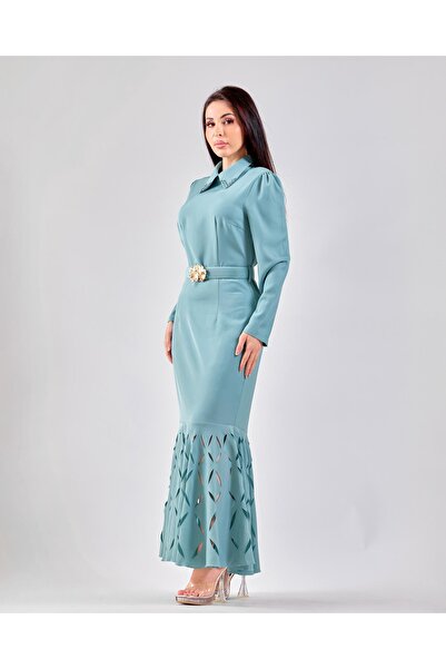 Opera Fashion Soft Crepe dress adorned with crystals