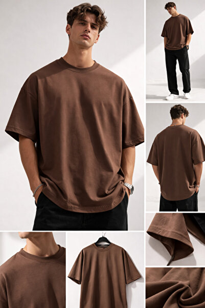 metsawear Premium Oversized European Fit Men's T-Shirt – Loose Fit Modern Str...