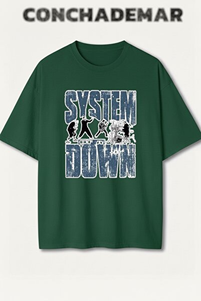 Vordevia System of a down Printed Premium Oversized Cotton Lu T-Shirt