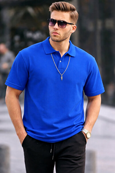 COMBİNE MİCHAİL Ανδρικό μπλουζάκι Basic Relax με μπλε γιακά πόλο