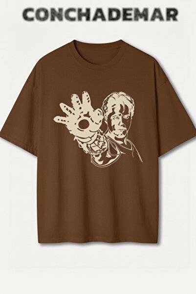 Vordevia Iron Man Printed Premium Oversized Cotton Lu T-Shirt