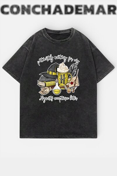 Vordevia Μπλουζάκι Hufflepuff με τύπωμα Washable oversized Unisex Vintage Άνε...