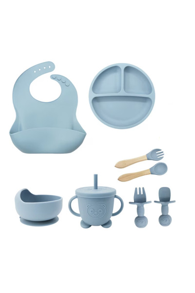 OEM Baby and Child Feeding Set 8 Pieces, BPA Free Silicone, Anti-Allergenic, ...