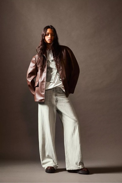 Buti Allbucks Pull&Bear Suni̇ D Leather Jacket Abpnb3750