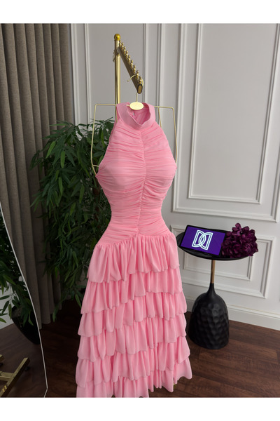 alweshah alahmar soft chiffon dress