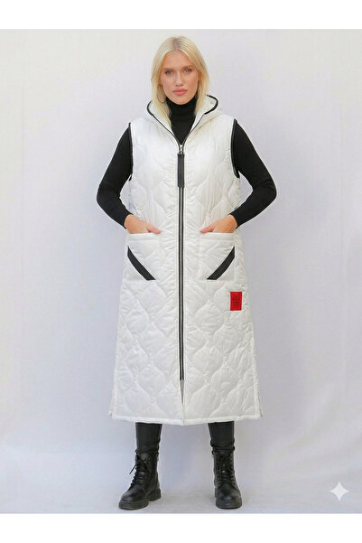 Hazinedan Γυναικεία Ιταλικά Καπιτονέ τεμάχια με κουκούλα oversized Φουσκωτό Μ...