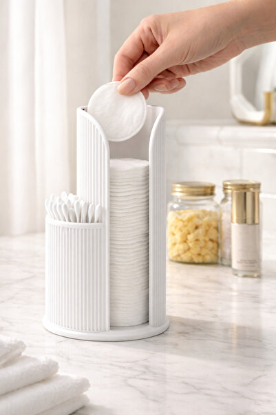 2'si Bir Arada Kulak Pamuğu & Pamuk Organizeri Banyo Seti Pamukluk