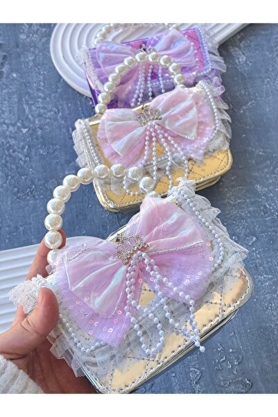 Toka Kutum Kids Store Kız Çocuk Bayram Çantası Parlak Gri Renk