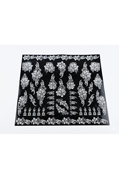 Traditional مجموعة أوراق استنسل الحناء الزهرية