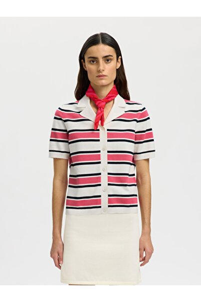 SELECTED Polohemd aus Strick Kurzärmeliges