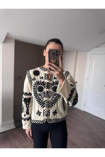 Lavanta Tekstil Vezeni posteljina jakna