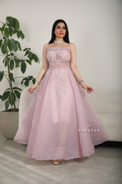 Warazan Beautifully styled embroidered evening dress