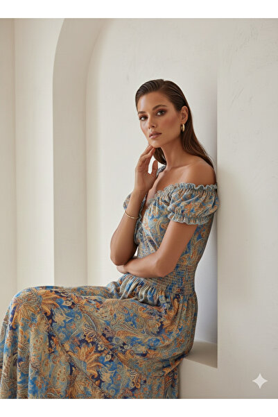 Fibula Elegant Authentic and Bohemian Gipeli Standard Size Imported Silk Maxi...