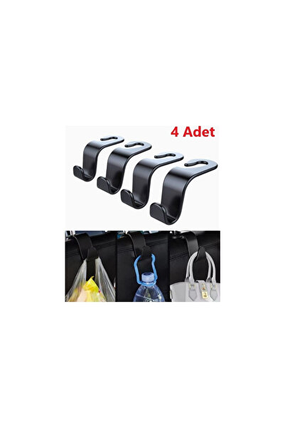 SARFEX Oto Araç Koltuk arkası Kafalık Askısı 4 adet Askılık Koltuk Arkası Askı Torba Eşya Askısı