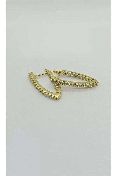 ndjewelry Double Face Stone Gold Drop Earrings