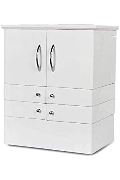 SAHABA 3 Tier Makeup Organizer with Drawer, Deluxe Cosmetics And Jewelry Wood Cabinet Organizer