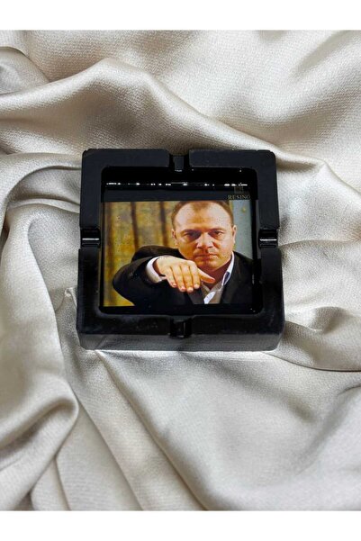 RESINO El Yapımı Siyah Epoksi Küllük – Kurtlar Vadisi Süleyman Çakır Temalı K...