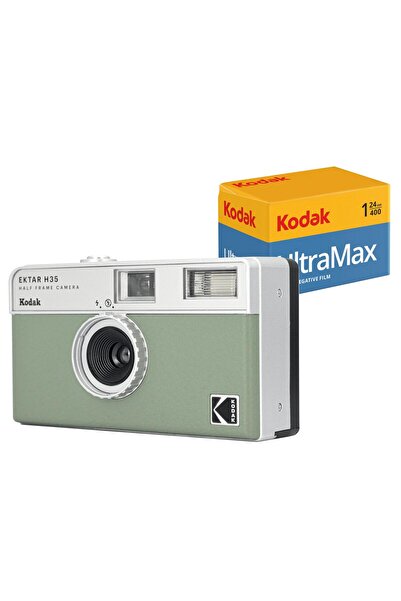 Kodak EKTAR H35 135MM Filmli Fotoğraf Makinesi Adaçayı + Ultramax 24 Poz Film