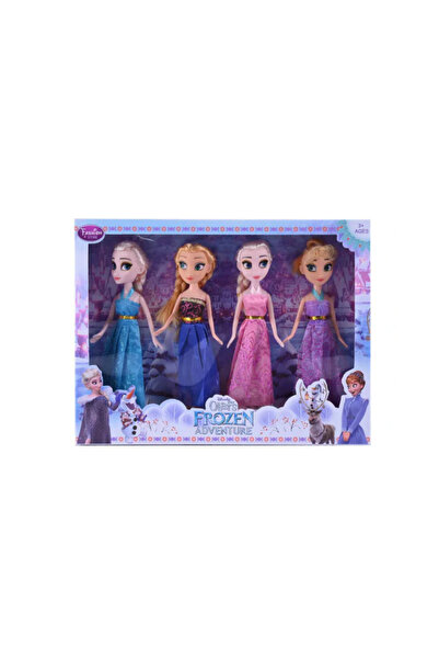 Toybox مجموعة دمى مغامرات فروزن مكونة من 4 قطع للأطفال، دمى أميرات للبنات