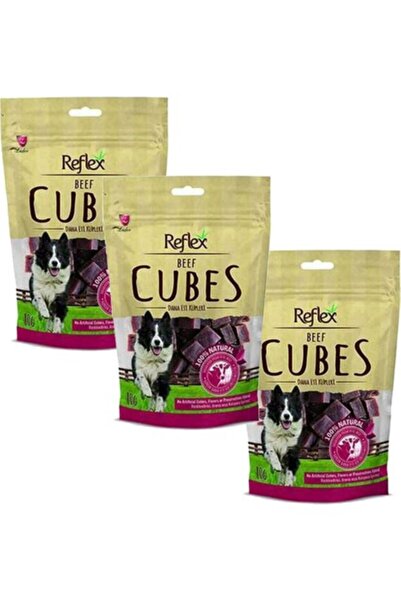 Reflex Biftekli Küp Dilimli Köpek Ödül Maması 80 gr 3'lü Set -TY5607951