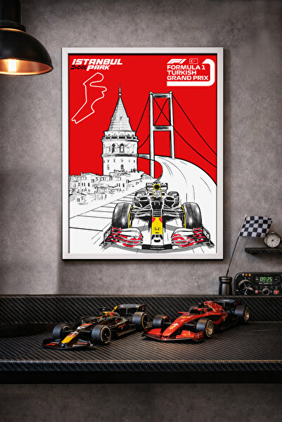 Turkish Riders F1 Velika nagrada Turske / Visokokvalitetna UV štampa MDF crno...