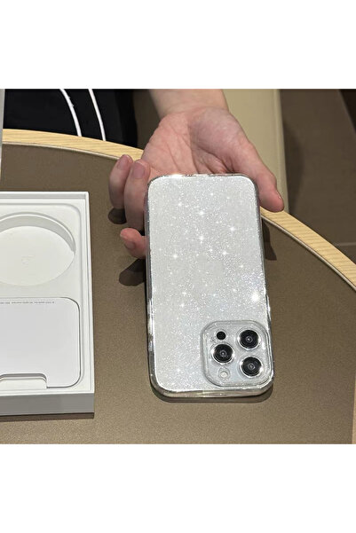 EDELFU iPhone 11 Pro Compatible - Transparent Glittery Silicone Cover Soft Sh...